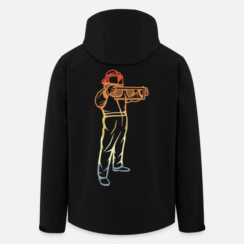 Retro Imker - Recycelte Männer Softshell-Jacke von Stanley/Stella - Schwarz