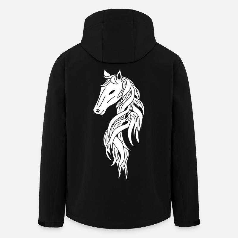 Cheval blanc - Veste softshell homme en polyester recyclé Stanley/Stella - noir