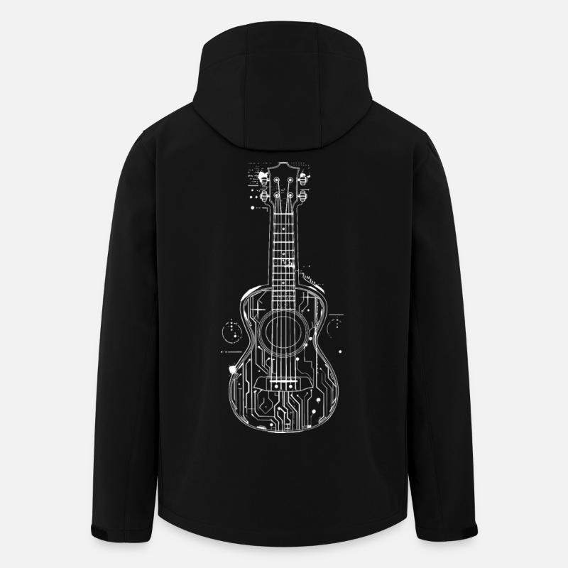 Graphiques Ukulele - Veste softshell homme en polyester recyclé Stanley/Stella - noir