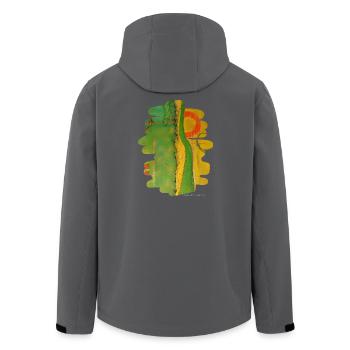 Échapper - Veste softshell homme en polyester recyclé Stanley/Stella - charbon - Dos - AI Model Male 185 light (185cm)