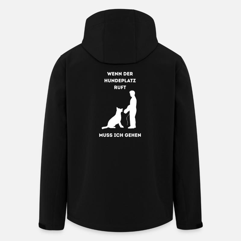 Wenn_der_Hundeplatz_ruft- - Men’s Recycled Softshell Jacket by Stanley/Stella - black