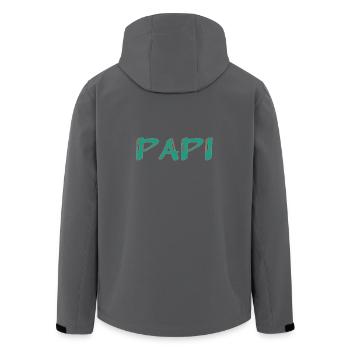 BONNE FÊTE PAPA. PAPA. FÊTE DES PÈRES. PÈRE - Veste softshell homme en polyester recyclé Stanley/Stella - noir - Dos - AI Model Male 185 light (185cm)
