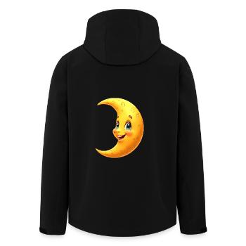 Pyjama Lune Croissant Dormir Nuit Costume Lune - Veste softshell homme en polyester recyclé Stanley/Stella - noir - Dos - AI Model Male 185 light (185cm)