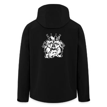 Chiens de la couronne pékinois Wilsigns - Veste softshell homme en polyester recyclé Stanley/Stella - noir - Dos - AI Model Male 185 light (185cm)