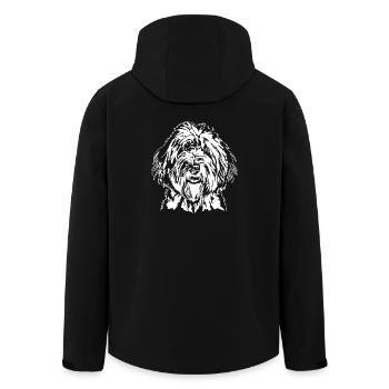 Bobtail Portrait Chien Chien Chien Berger Wilsigns - Veste softshell homme en polyester recyclé Stanley/Stella - noir - Dos - AI Model Male 185 light (185cm)
