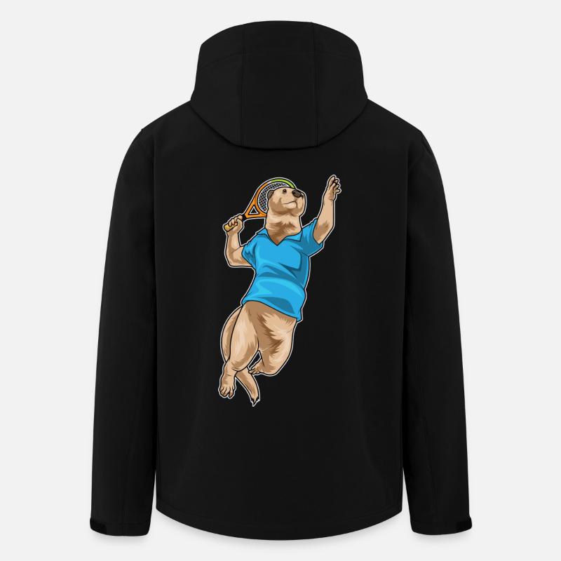 Otter Tennis Tennisschläger - Recycelte Männer Softshell-Jacke von Stanley/Stella - Schwarz