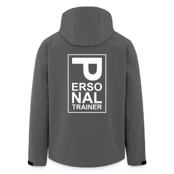 Personal Trainer - blanc - Veste softshell homme en polyester recyclé Stanley/Stella - noir - Dos - AI Model Male 185 light (185cm)