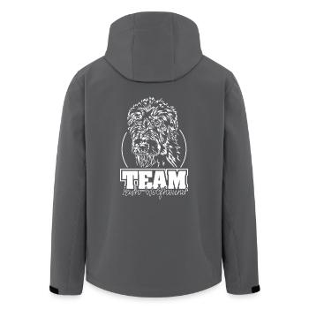 TEAM IRISH WOLFHOUND Dogs Greyhounds Wilsigns - Men’s Recycled Softshell Jacket by Stanley/Stella - black - Back - AI Model Male 185 light (185cm)