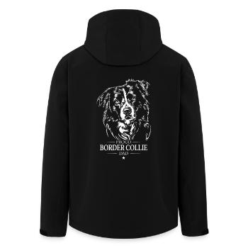 Border Collie Dad Hund Hunde Hundesport Wilsigns - Recycelte Männer Softshell-Jacke von Stanley/Stella - Schwarz - Hinten - AI Model Male 185 light (185cm)