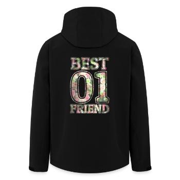 meilleur ami - Veste softshell homme en polyester recyclé Stanley/Stella - noir - Dos - AI Model Male 185 light (185cm)