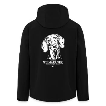 Weimaraner Mom Dogs Dog Hunting Dogs Wilsigns - Men’s Recycled Softshell Jacket by Stanley/Stella - black - Back - AI Model Male 185 light (185cm)