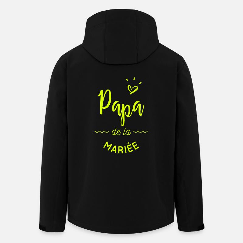 Papa de la mariée - Veste softshell homme en polyester recyclé Stanley/Stella - noir