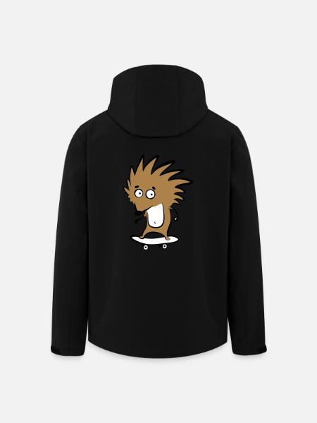 Skate-hedgehog "Knut H. Heckmann" - Men’s Recycled Softshell Jacket by Stanley/Stella - black
