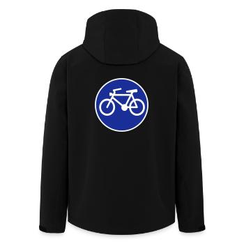 bicycle - Men’s Recycled Softshell Jacket by Stanley/Stella - black - Back - AI Model Male 185 light (185cm)