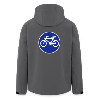 Vélo - Veste softshell homme en polyester recyclé Stanley/Stella - charbon - Dos - AI Model Male 185 light (185cm)