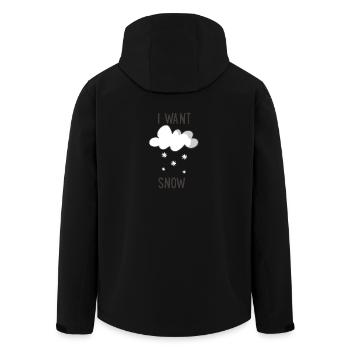 Ich will Schnee - Recycelte Männer Softshell-Jacke von Stanley/Stella - Schwarz - Hinten - AI Model Male 185 light (185cm)