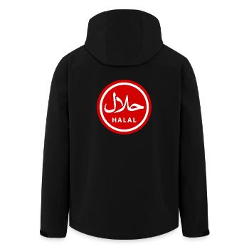Halal - Recycelte Männer Softshell-Jacke von Stanley/Stella - Schwarz - Hinten - AI Model Male 185 light (185cm)