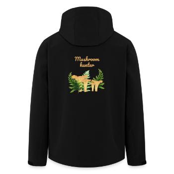 Pilzsammler - Recycelte Männer Softshell-Jacke von Stanley/Stella - Schwarz - Hinten - AI Model Male 185 light (185cm)