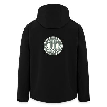 Kerzenblumenkranz - Recycelte Männer Softshell-Jacke von Stanley/Stella - Schwarz - Hinten - AI Model Male 185 light (185cm)