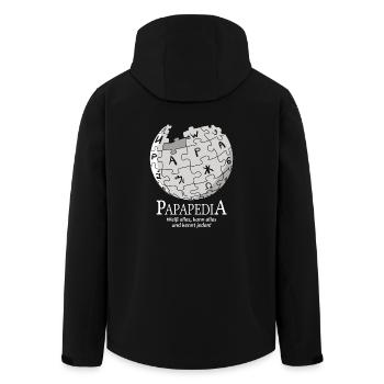 Papapedia wikpedia Father's Day Dad Dad Gift New - Men’s Recycled Softshell Jacket by Stanley/Stella - black - Back - AI Model Male 185 light (185cm)