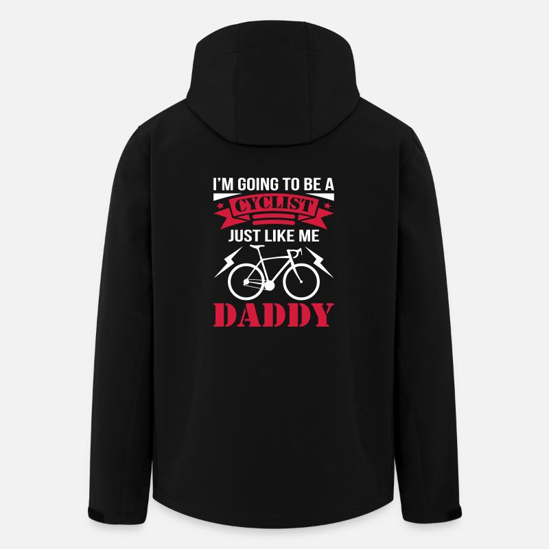 Cycliste Comme Mon Papa - Veste softshell homme en polyester recyclé Stanley/Stella - noir
