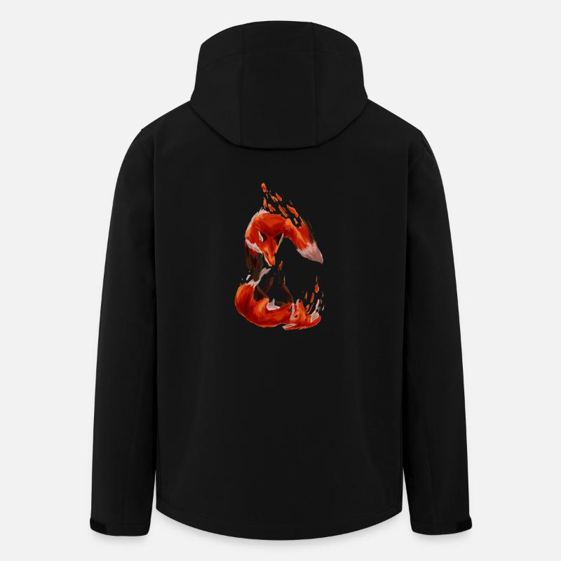 Füchse - Recycelte Männer Softshell-Jacke von Stanley/Stella - Schwarz