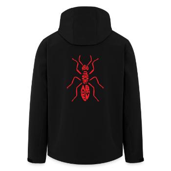 Ant 2 04 - Recycelte Männer Softshell-Jacke von Stanley/Stella - Schwarz - Hinten - AI Model Male 185 light (185cm)