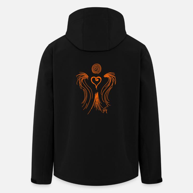 Coeur Ange Orange - Veste softshell homme en polyester recyclé Stanley/Stella - noir