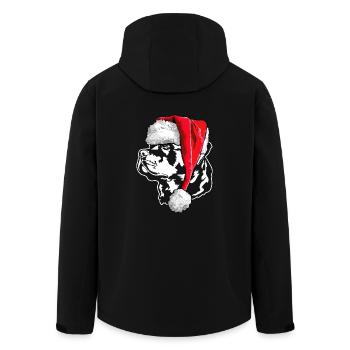 Santa Rottweiler Christmas Santa Claus Wilsigns - Men’s Recycled Softshell Jacket by Stanley/Stella - black - Back - AI Model Male 185 light (185cm)