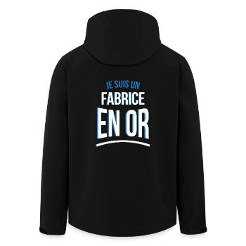 je suis un Fabrice en or cadeau idée humour - Veste softshell homme en polyester recyclé Stanley/Stella - noir - Dos - AI Model Male 185 light (185cm)