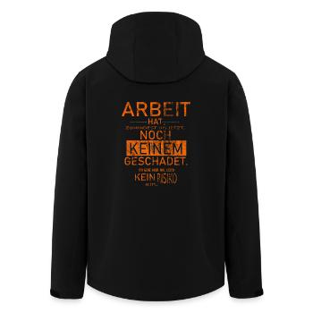 Spruch Arbeit Büro - Recycelte Männer Softshell-Jacke von Stanley/Stella - Schwarz - Hinten - AI Model Male 185 light (185cm)