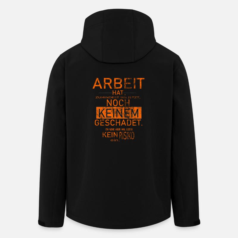 Spruch Arbeit Büro - Recycelte Männer Softshell-Jacke von Stanley/Stella - Schwarz