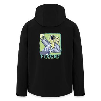 Sternzeichen-Fische - Recycelte Männer Softshell-Jacke von Stanley/Stella - Schwarz - Hinten - AI Model Male 185 light (185cm)