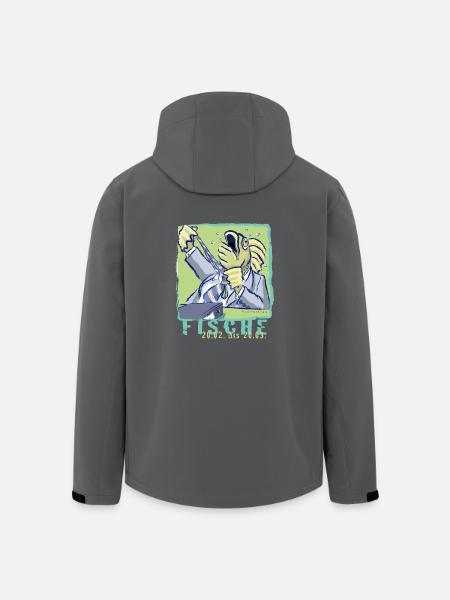 Sternzeichen-Fische - Recycelte Männer Softshell-Jacke von Stanley/Stella - Schwarz