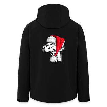 Santa AZAWAKH Christmas Dogs Wilsigns - Men’s Recycled Softshell Jacket by Stanley/Stella - black - Back - AI Model Male 185 light (185cm)