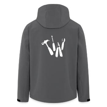 Outil Marteau Pince Clé Clé - Veste softshell homme en polyester recyclé Stanley/Stella - charbon - Dos - AI Model Male 185 light (185cm)