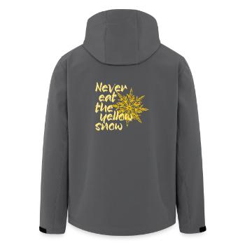 Never eat the yellow snow - Recycelte Männer Softshell-Jacke von Stanley/Stella - Schwarz - Hinten - AI Model Male 185 light (185cm)