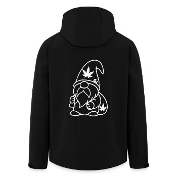 Zwerg/Wichtel mit Cannabissack auf dem Rücken - Recycelte Männer Softshell-Jacke von Stanley/Stella - Schwarz - Hinten - AI Model Male 185 light (185cm)