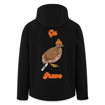 Ça caille grave froid - Veste softshell homme en polyester recyclé Stanley/Stella - noir - Dos - AI Model Male 185 light (185cm)