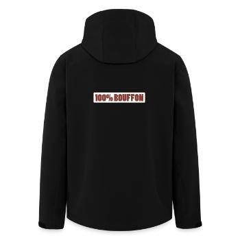 100% FOOL - Recycelte Männer Softshell-Jacke von Stanley/Stella - Schwarz - Hinten - AI Model Male 185 light (185cm)