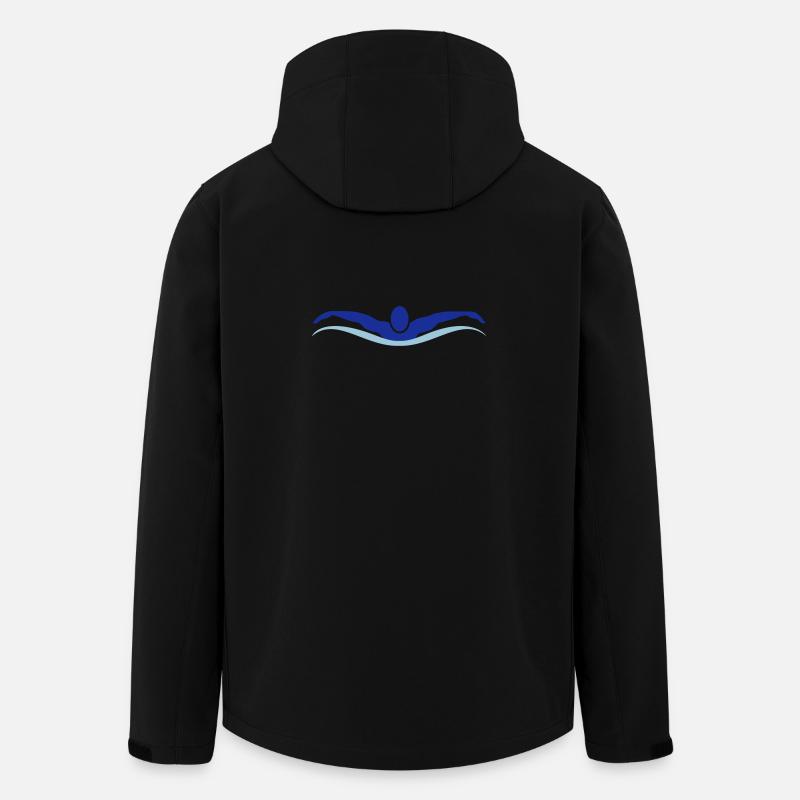 schwimmen - Recycelte Männer Softshell-Jacke von Stanley/Stella - Schwarz