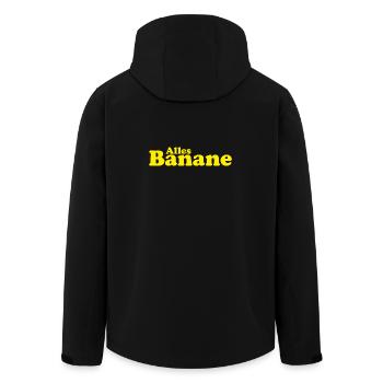 Alles Banane - Recycelte Männer Softshell-Jacke von Stanley/Stella - Schwarz - Hinten - AI Model Male 185 light (185cm)