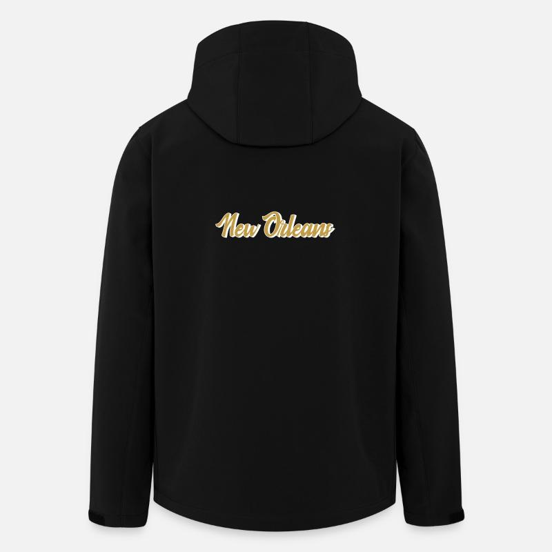 New Orleans Gold Script - Recycelte Männer Softshell-Jacke von Stanley/Stella - Schwarz