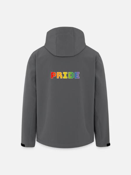 Rainbow pride blanc - Veste softshell homme en polyester recyclé Stanley/Stella - noir