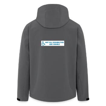 Not All Disabilities Are Visible - Men’s Recycled Softshell Jacket by Stanley/Stella - anthracite - Back - AI Model Male 185 light (185cm)