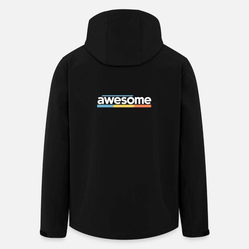 Awesome Typography Design - Men’s Recycled Softshell Jacket by Stanley/Stella - black