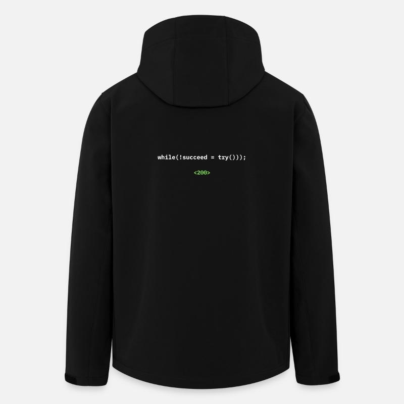 while( !succeed = try())) ; – Chemise de développeur - Veste softshell homme en polyester recyclé Stanley/Stella - noir