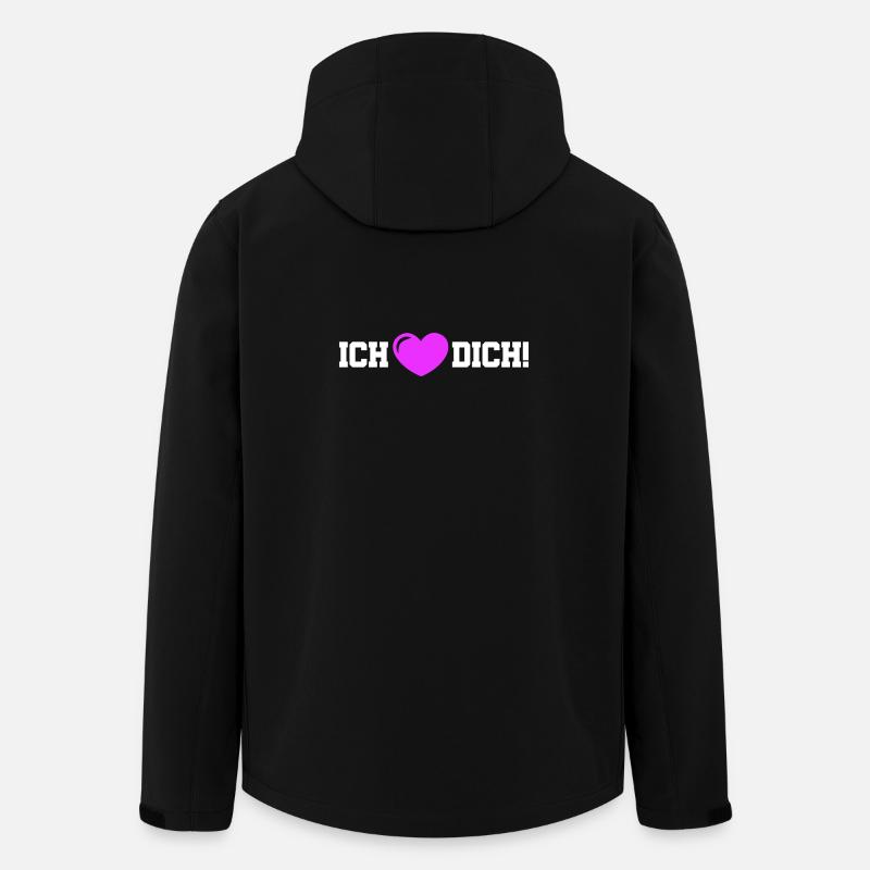 I love you heart - Men’s Recycled Softshell Jacket by Stanley/Stella - black