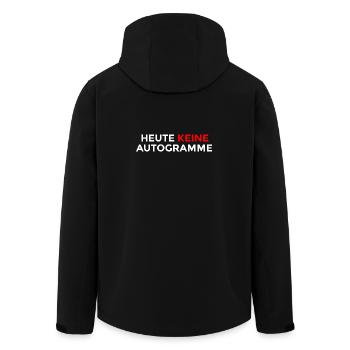 Heute keine Autogramme – Ironischer Humor Spruch - Recycelte Männer Softshell-Jacke von Stanley/Stella - Schwarz - Hinten - AI Model Male 185 light (185cm)