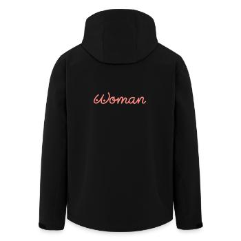 Frauentypografie Feministisches Body-Positivity-Design - Recycelte Männer Softshell-Jacke von Stanley/Stella - Schwarz - Hinten - AI Model Male 185 light (185cm)